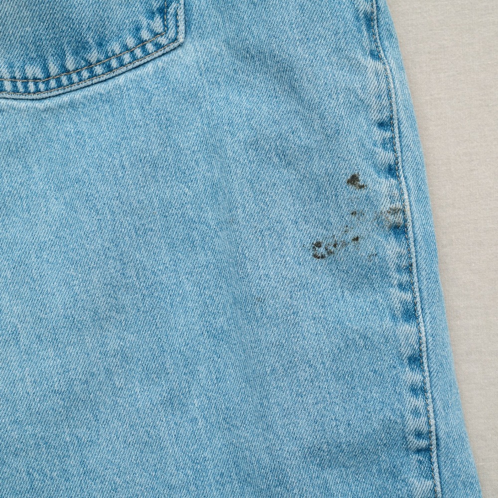 Vintage Bugle Boy Jeans 750 Baggy Denim Jean Shorts 33x9.5 Wide Leg Relaxed - Picture 10 of 13